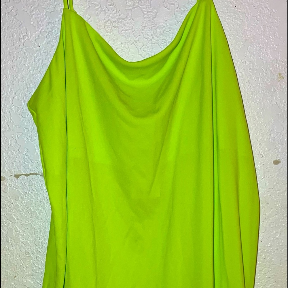 green slip dress